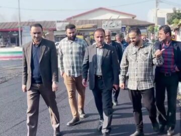 بازدید میدانی از روند اجرایی پروژه روکش آسفالت بازار شیرکوه چهارده